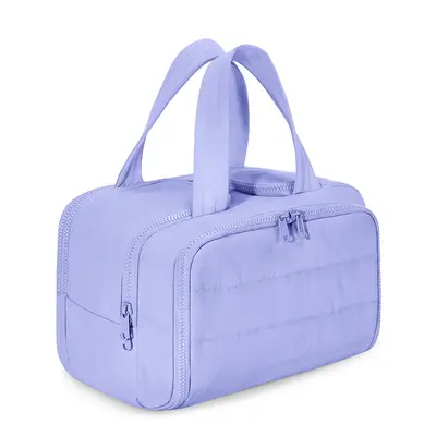Large-capacity portable cosmetic bag with wide opening - 9