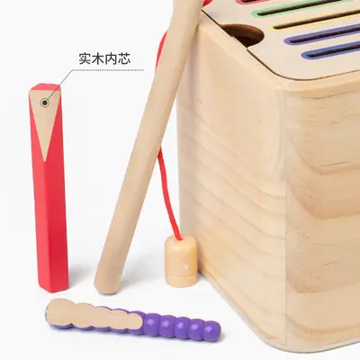 Wooden Shape Sorting Box Toy for Infants and Toddlers - 5