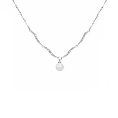 Pearl necklace for women, clavicle chain, elegant design