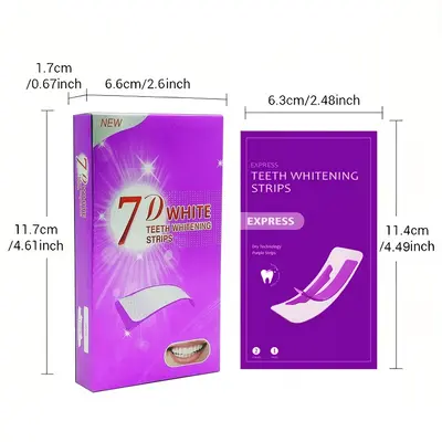 Purple V34 Teeth Whitening Strips, 7 Pairs - 4