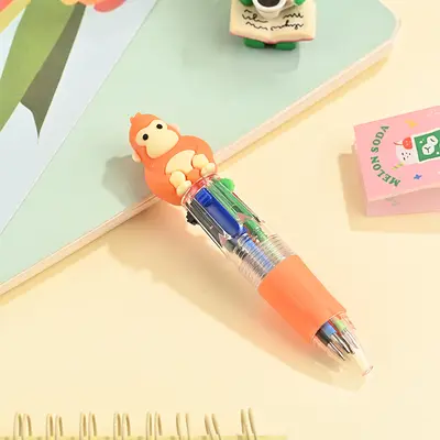 Tierfigur-Mini-Kugelschreiber, Vierfarbig, Druckmechanik - 10