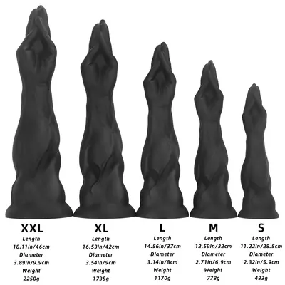 46*9.9 cm Liquid Silicone Anal Plug Dilator for Men