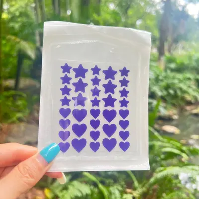 Colorful Heart and Star Hydrocolloid Acne Patches - 11