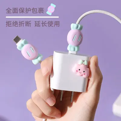 Candy phone cable protector sleeve, anti-break