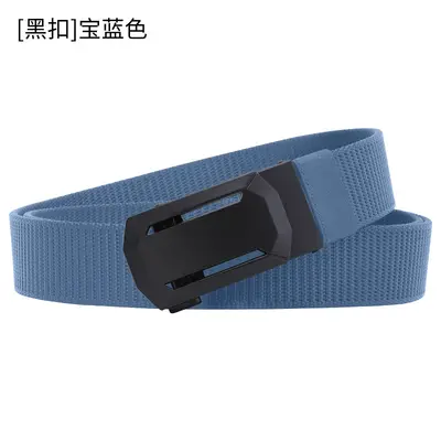 跨境专供男士战术腰带38加厚编织尼龙皮带合金自动扣运动裤腰带 - 12