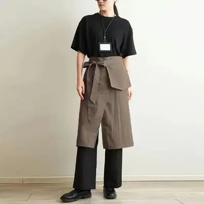 Waterproof Split-Hem Kitchen Apron with Logo, for Restaurants and Cafés - 10