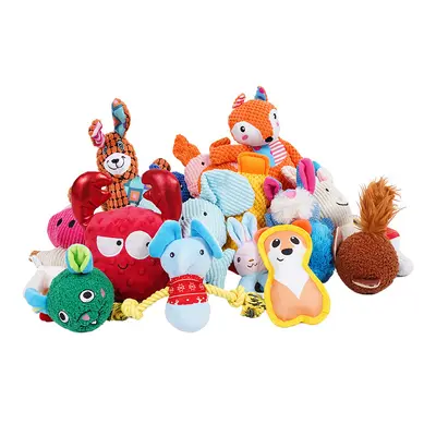 狗狗玩具毛绒耐咬陪睡发声小狗解闷金毛柯基狗子宠物用品磨牙