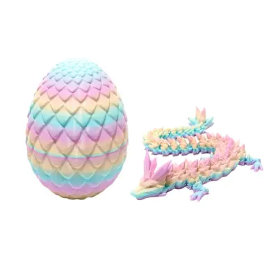 3D Printed Dragon Egg and Shenlong Set, Gemstone Dragon Figurine - 13