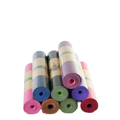 6 mm dicke rutschfeste TPE-Yogamatte, einfarbig - 3