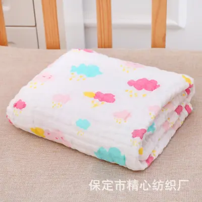 100% Cotton Six-Layer Baby Muslin Blanket, 110x110 cm, Four-Season - 7