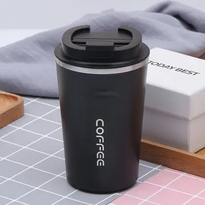 定制不锈钢咖啡杯双层真空保温杯·办公车载休闲水杯广告礼品杯 - 8