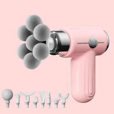 7-Head Massage Gun, USB Rechargeable, Vibration - 8