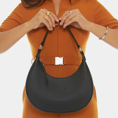 Women's Crossbody Half-Moon Handbag, Large Capacity Single Shoulder Bag - 5