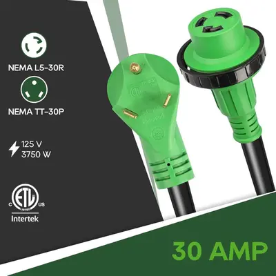 TT-30PL5-30R US-Netzkabel mit LED-Betriebsanzeige und selbstverriegelndem Stecker