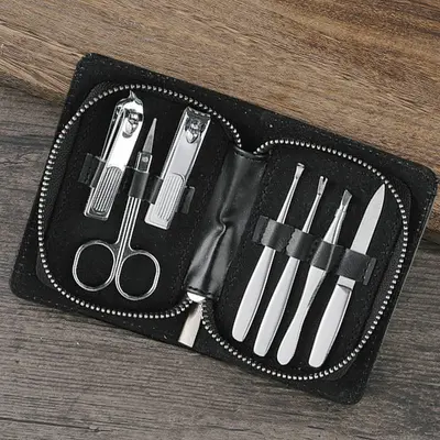 Stainless steel nail scissor set manicure pedicure - 1