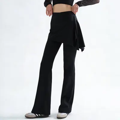 Yoga Sportshorts für Damen mit abnehmbarem Rock, Micro-Flare Schnitt - 8