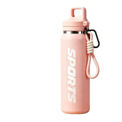 Outdoor sporlar için termos 316 paslanmaz çelik çift içecekli pipetli bardak, tek tuşla açılan kapak, taşınabilir öğrenci fitness su bardağı