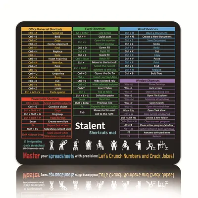 Shortcut Key XXL Mouse Pad, Foreign Language Series, Office Desk Pad - 7