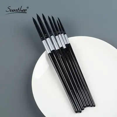 7 parça siyah kuğu suluboya kalem seti