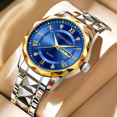 Men's Waterproof Luminous Dual Calendar Fashion Watch for Men and Women, TikTok Amazon Foreign Trade Cross-border Watch