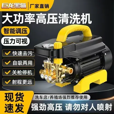 巨龙黑猫清洗机高压洗车机洗车器家用220v感应电机刷车水泵洗车机 - 2