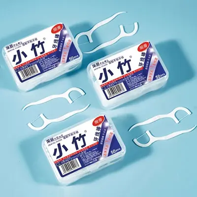 Xiaozhu disposable dental floss picks, ultra-fine, family pack