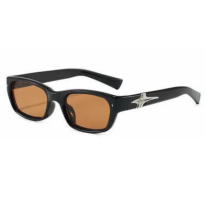 Herren-Sonnenbrille, eckig, blau, helle Farbe, für kleine Gesichter - 8