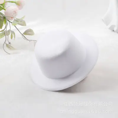 DIY Brushed Fabric Hat Blank 13cm, Mini Top Hat for Hair Clips - 7