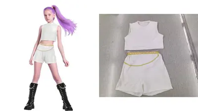 Girls' Demon Hunter Costume Set, 3D Printed - 12