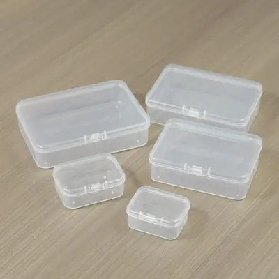 Şeffaf PP dikdörtgen tam boş kutu kartvizit banka kartı toz geçirmez saklama kutusu sabun gevreği balmumu parçacıkları plastik ambalaj kutusu - 2