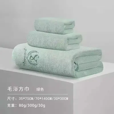 雪花绒浴巾三件套男女家用比全棉纯棉吸水速干不掉毛毛巾超细纤维 - 10