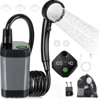 Taşınabilir Elektrikli Su Pompası, Duş Başlığı Açık Hava - 8