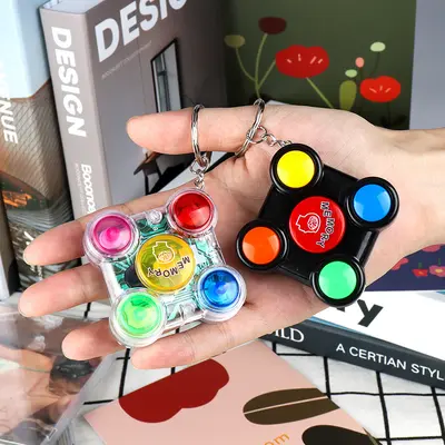 Memory Cube Game Keychain with Lights and Sound, Hand-Eye Training - 5