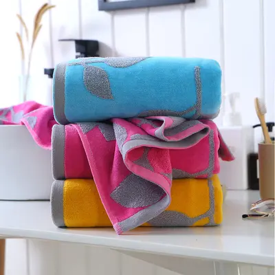 Baumwoll-Handtuch-Set, saugfähig, 3 Farben wählbar - 1