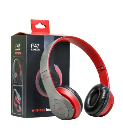 P47 Bluetooth headphones, wireless, over-ear, subwoofer