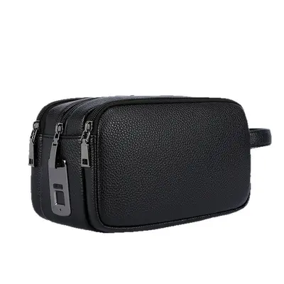 Herren-Handtasche mit Fingerabdrucksschloss, diebstahlsicher, großes Fassungsvermögen - 7