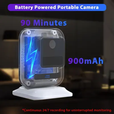 HD smart 4G home security camera, dual network WiFi, battery powered - 4
