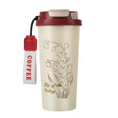 Lily pattern stainless steel insulated tumbler 316, gift box - 11