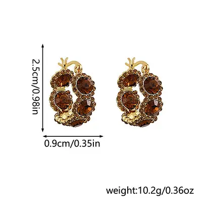 Vintage Amber Flower Tassel Earrings for Women