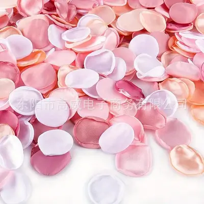 Silk Rose Petals and Simulated Leaves for Wedding and Party Decoration, 400 Pcs - 13