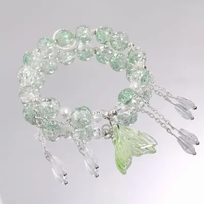 Women's Moon Crystal Beaded Bracelet, Versatile Design - 12