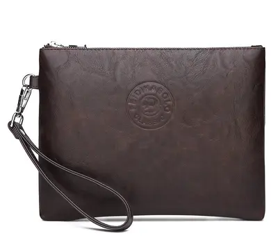 Men's PU Leather Clutch with Phone Compartment - 11