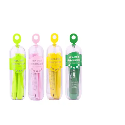 Portable Toothbrush and Toothpaste Travel Set, Collapsible Spiral Design