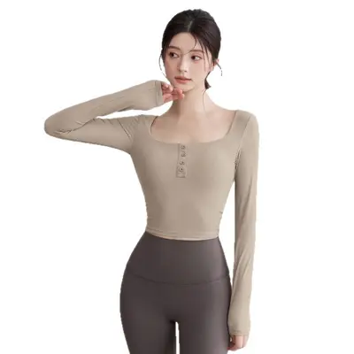 2026新款瑜伽服女春秋季上衣跑步运动长袖专业普拉提训练健身服女