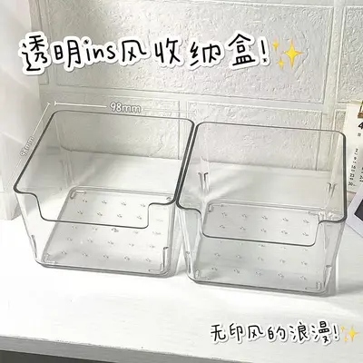 Acryl-Aufbewahrungsbox, transparent, stapelbar, Schreibtisch, Lagerung
