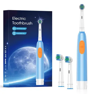 Yetişkin elektrikli diş fırçası, kuru pil, su geçirmez, çok renkli - 8