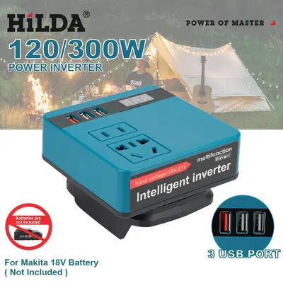 Lithium Battery Inverter AC220V/DC5V/12V Outdoor Work Inverter - 4