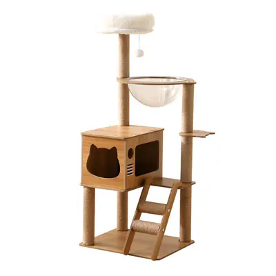 Cat Tree with Scratching Post and Space Capsule House, Durable - 6