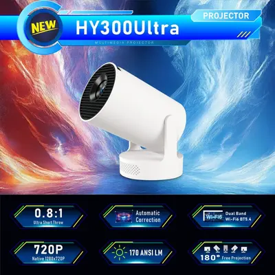 Cross-border HY300Ultra Projeksiyon Cihazı 1080P HD 4K Akıllı Ev Taşınabilir Mini HY300 Projektör - 2