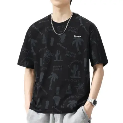 Summer short sleeve men's round neck t-shirt new printed trend half sleeve tops children's t-shirts cross-border - 6